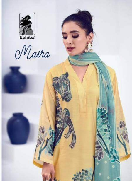 Maira By Sahiba Muslin Digital Printed Dress Material Wholesale Suppliers In Mumbai Catalog